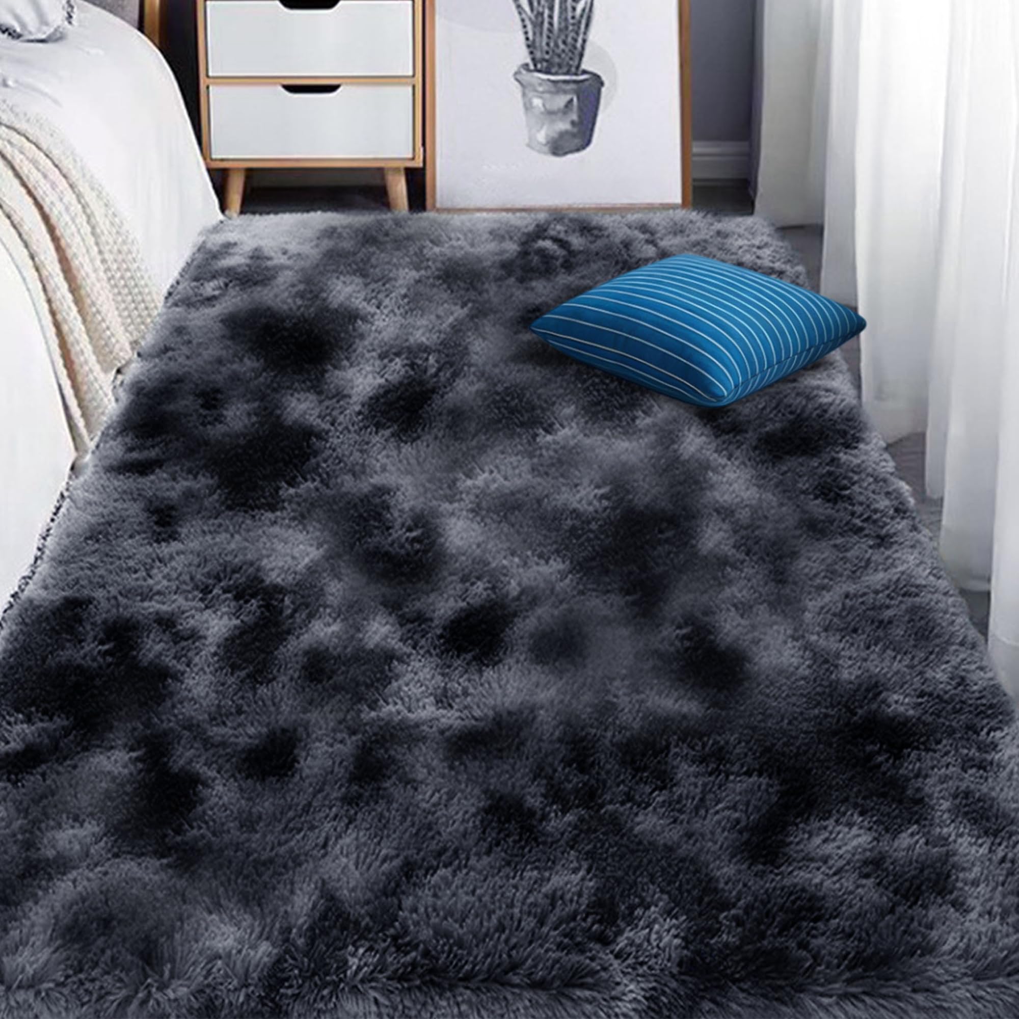 Tapis de salon 170 x 260 cm pour chambre à coucher au confort extra large