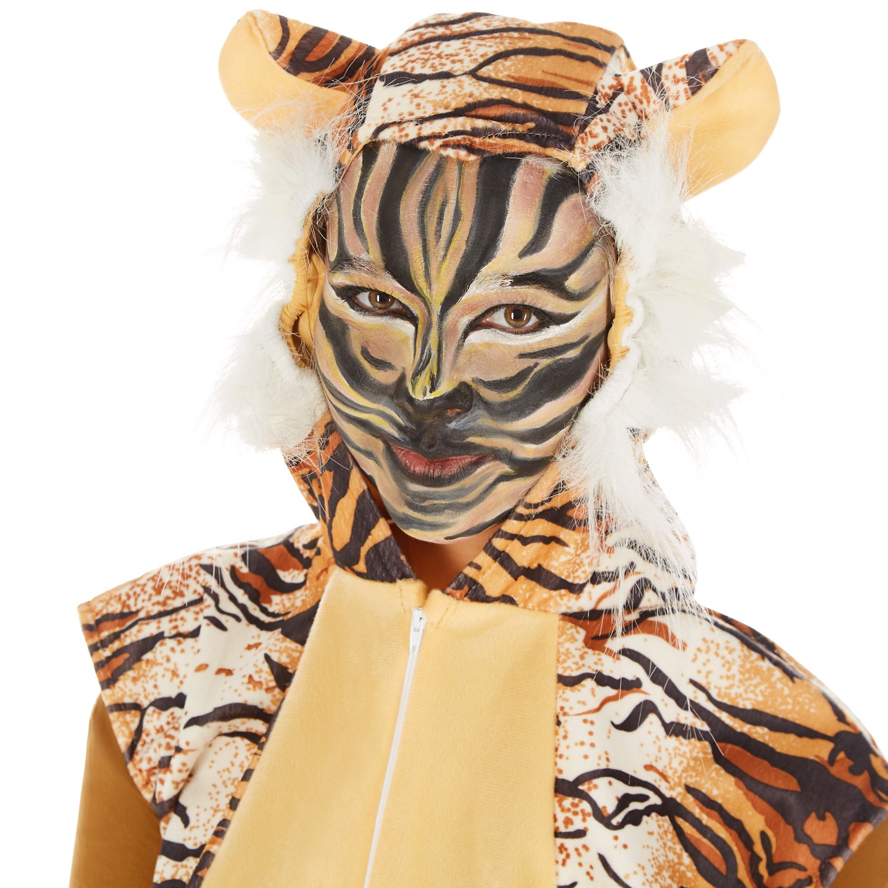 dressforfun Costume da Tigre per Lui e per Lei | Morbida Finta Pelliccia | Incl. Caldi Guanti, Gambali e Catsuit (M | No. 300863)