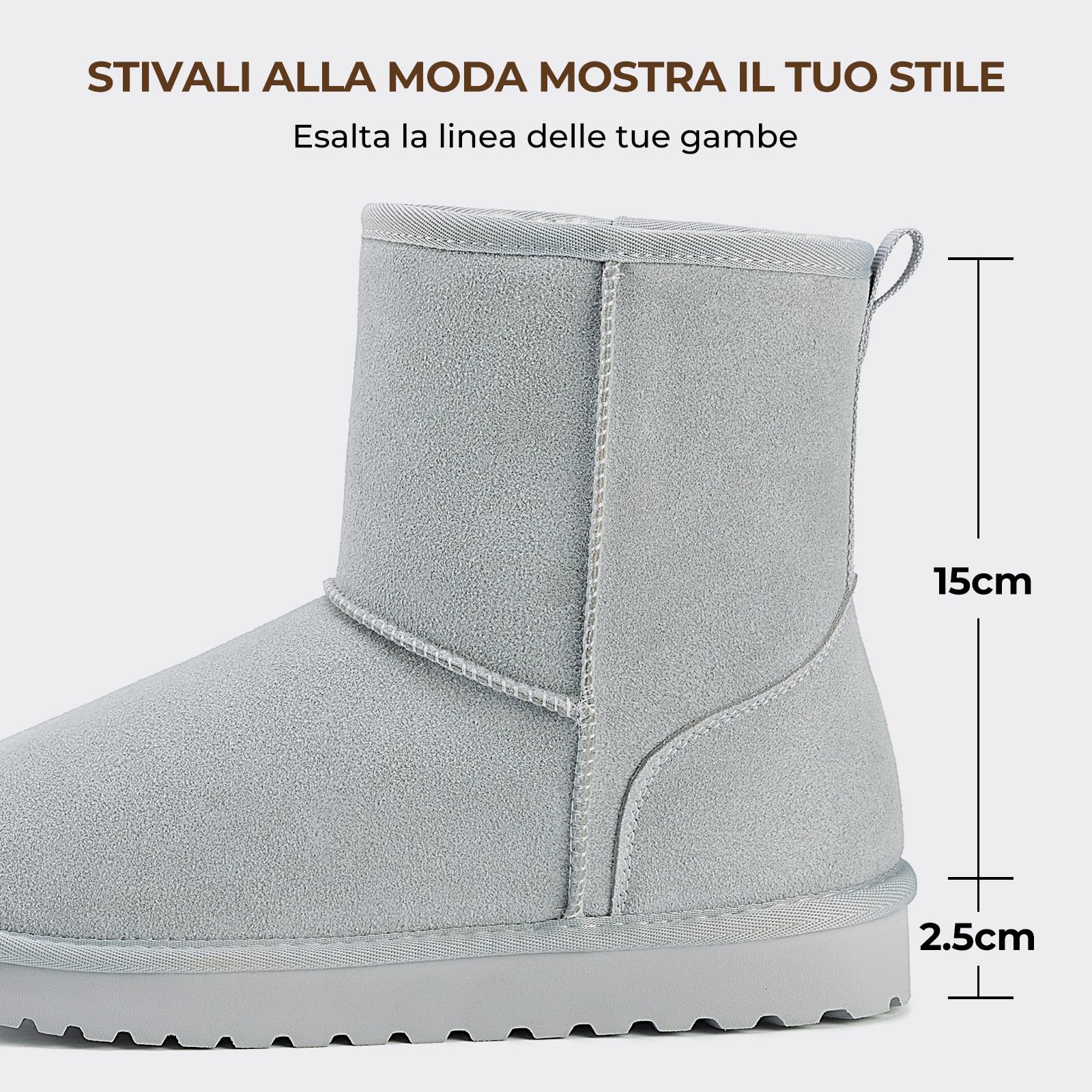Mishansha Stivali Donna Caldo Stivali da Neve Comode Scarpe da Neve
