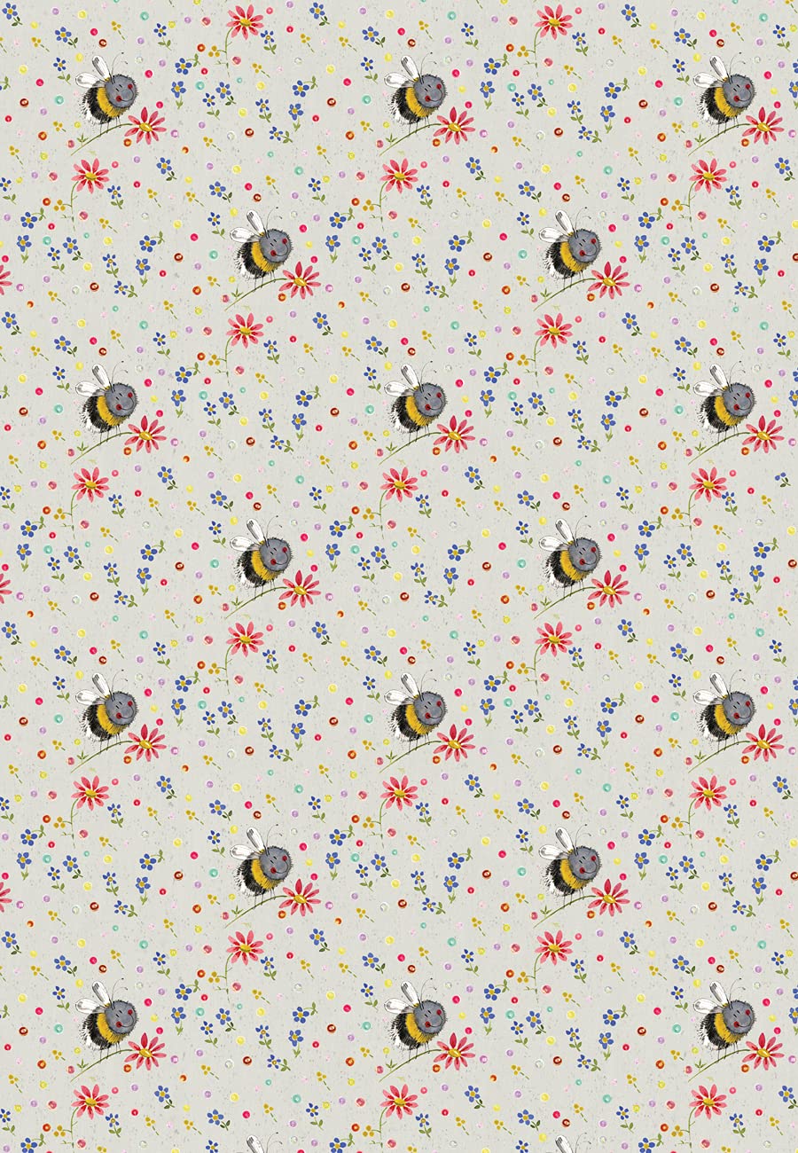 Alex Clark Art Ltd Alex Clark Bees And Flowers Tea Towel - 100% Cotton