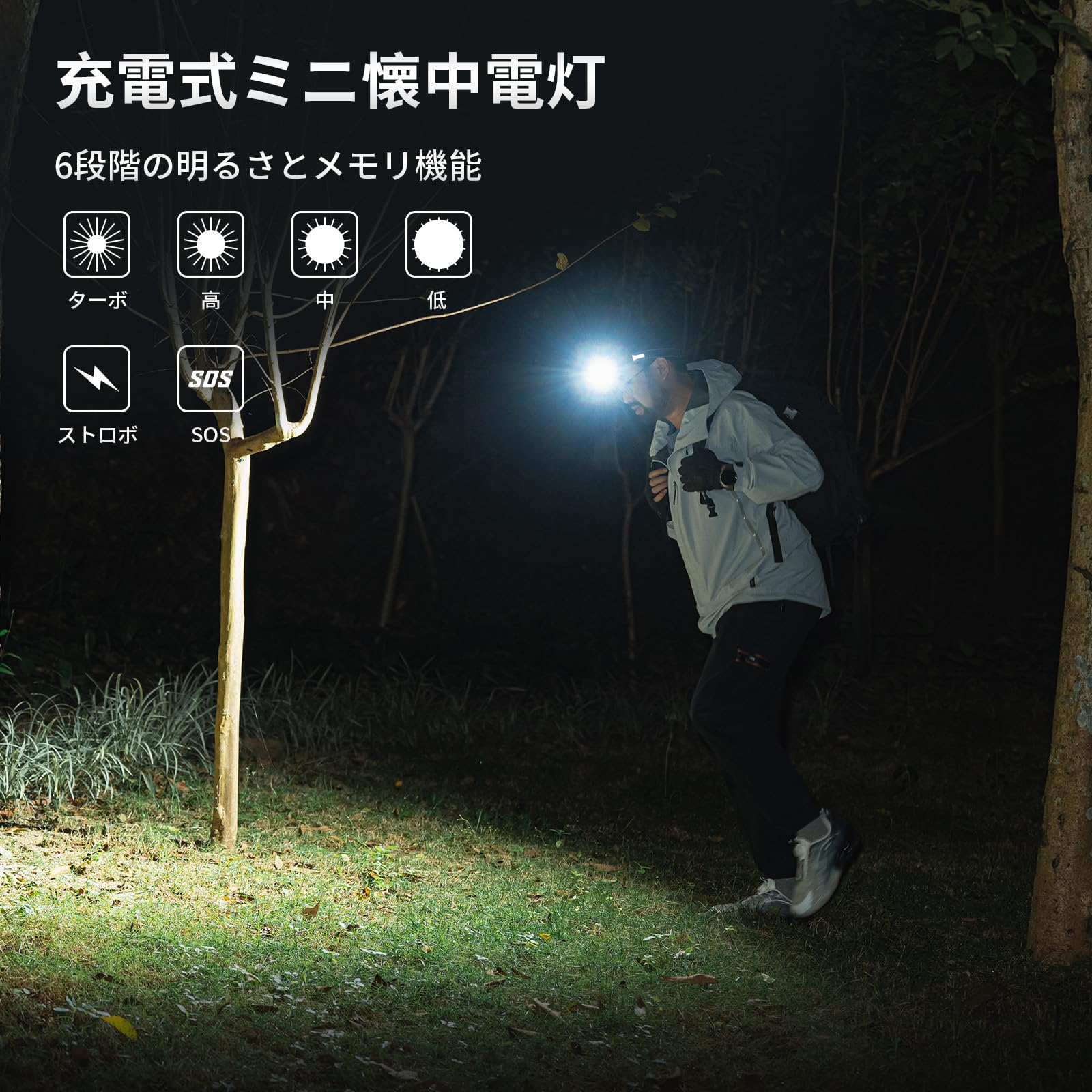 Amazon.co.jp: WUBEN E7 1800 ルーメン 充電式ミニ懐中電灯 マグネット