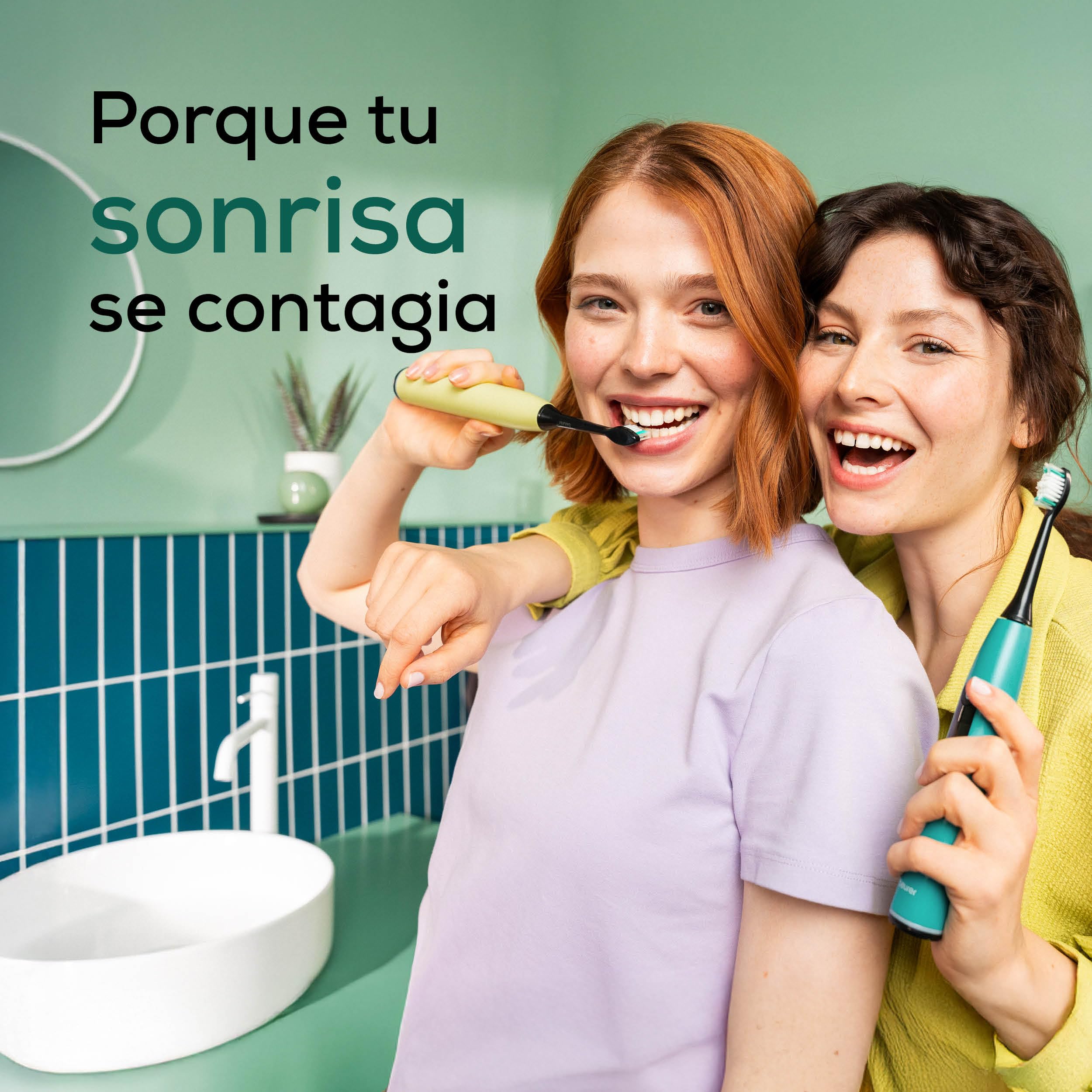 Beurer SC 50 Ocean Breeze Cepillo de dientes sónico eléctrico, 5 modos de cepillado y sensor de presión, 80.000 vibraciones, pantalla con indicador de tiempo de cepillado, 2 cabezales de recambio