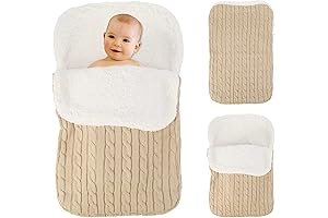 Newborn Baby Swaddle Blanket Wrap, Thick Soft Warm Fleece Blanket