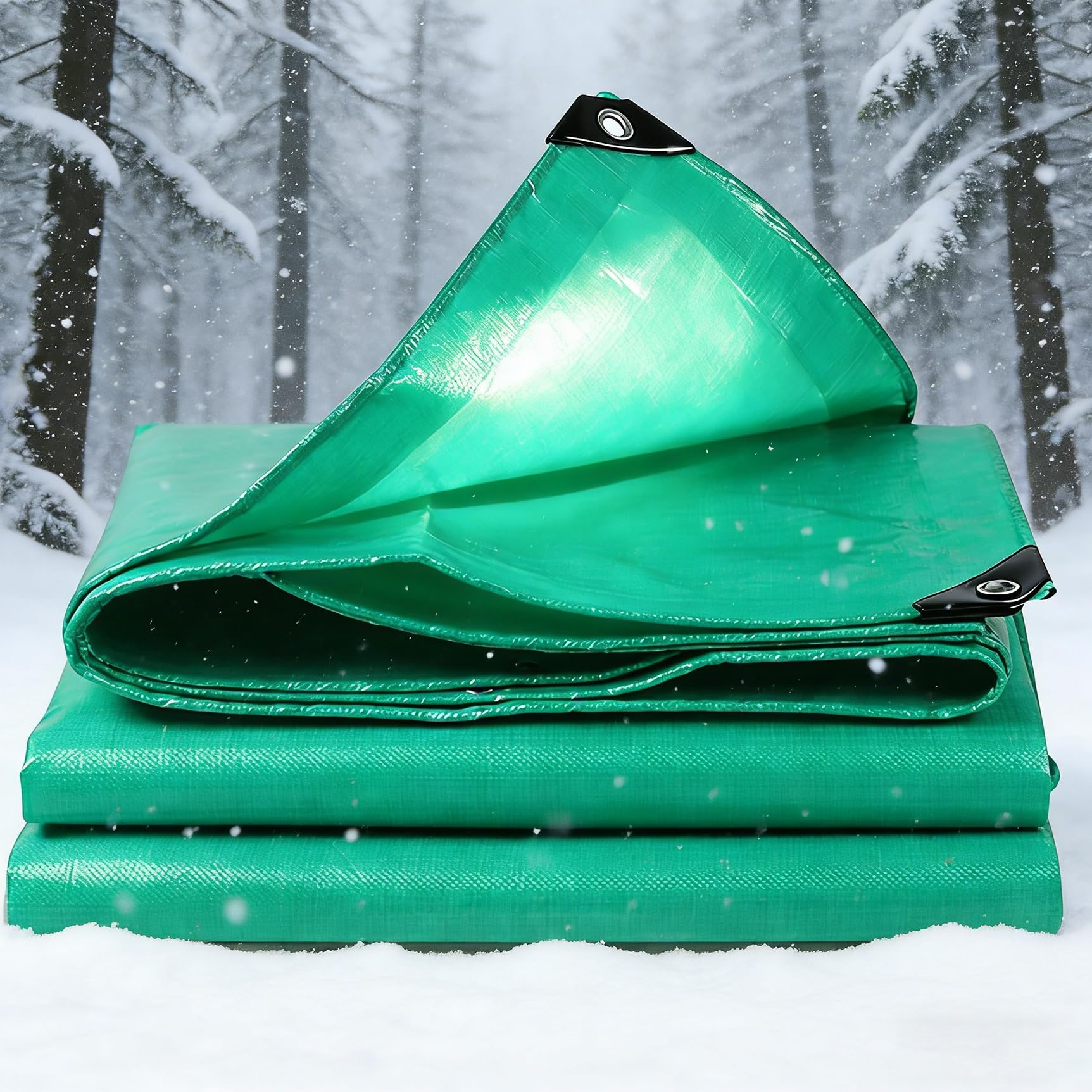 Lona impermeable para camping y zonas de jardín cubierta reforzada verde de 240x290 cm