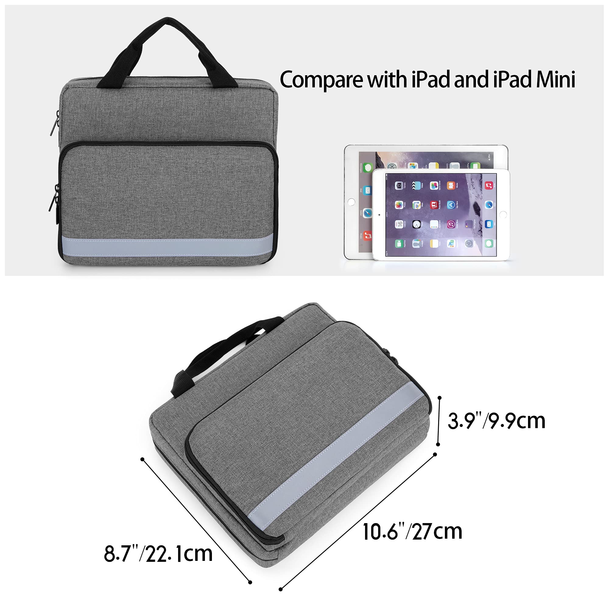 Trunab Bolsa de Estetoscopio Estuche para Estetoscopio Gris, Compatible con 3M Littmann/MDF/ADC y Otros Accesorios, Botiquín de Primeros Auxilios Vacío, Bolsa de Farmacia con Varias Bolsitas