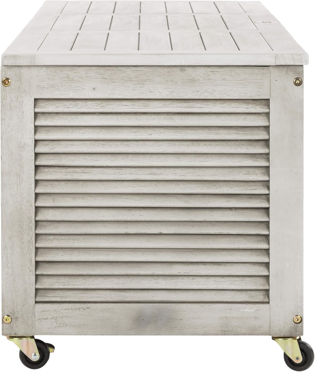 Safavieh PAT7038B Outdoor Collection Elina Grey Wash 47.2" Cushion Deck Box