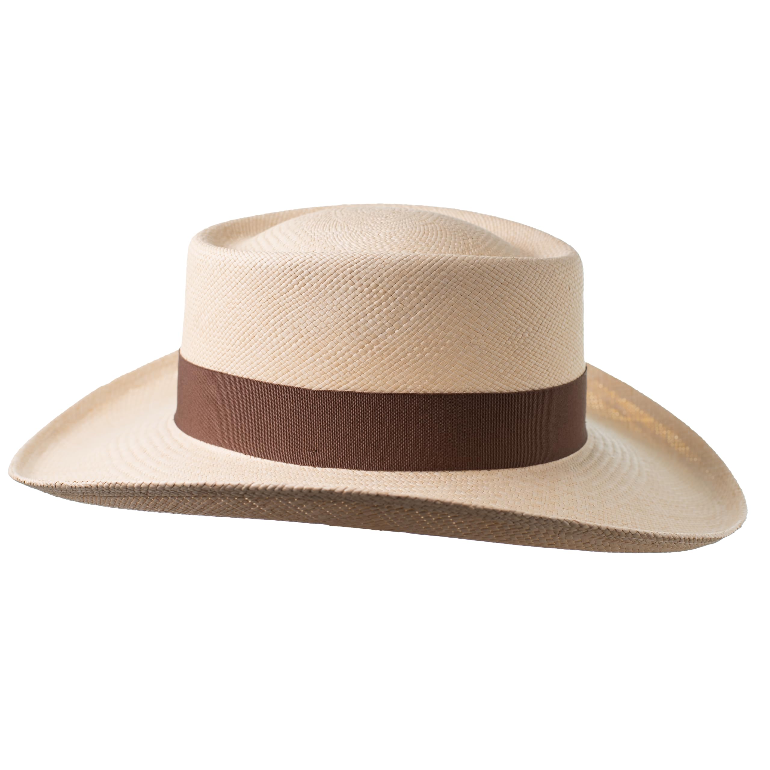 Cuenca 1905 Gambler Sombrero Panamá Genuino de Paja Toquilla, Tejido a Mano y Hecho 100% en Ecuador, Protección UV Natural, Panama Hat de Verano Hombre y Mujer