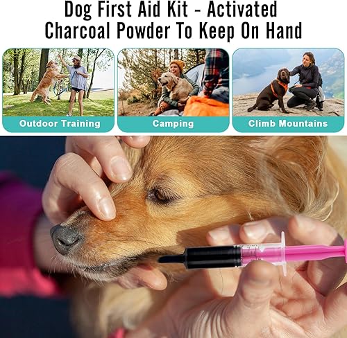 Miniatura 5 de Carbón activado para perros, gatos y todas las mascotas, kit de primeros auxilios para mascotas, antídoto para envenenamiento, indigestión y