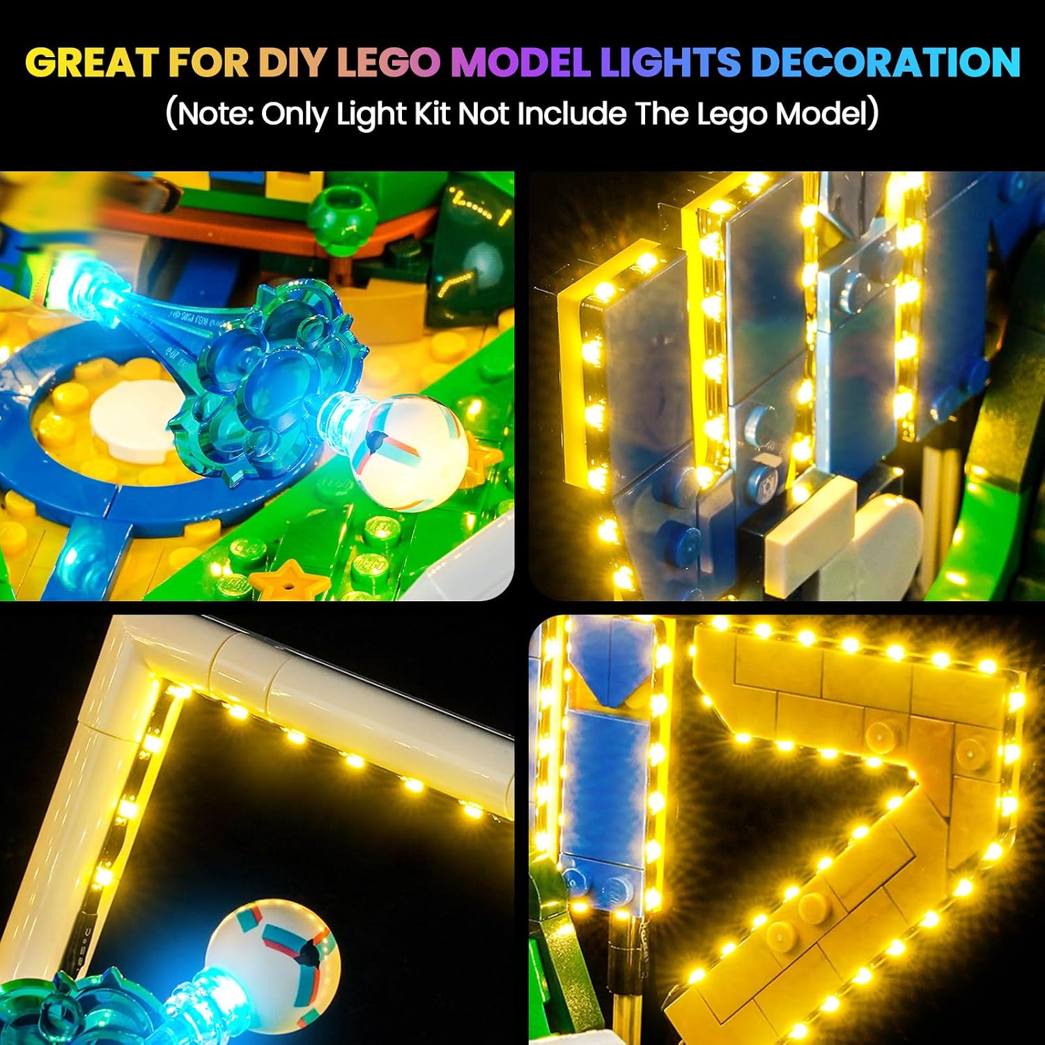 Upgraded Led Light Kit Compatible with LEGO Vini Jr – Soccer Highlights Building Set, Lights Decoration Compatible with LEGO 43027, Gift Idea for Sports Lovers (Model Not Included) image 3