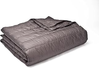 PUFF Down Alternative Indoor/Outdoor Water Resistant Blanket with Extra Strong Nylon Cover, Full/Queen, Pewter