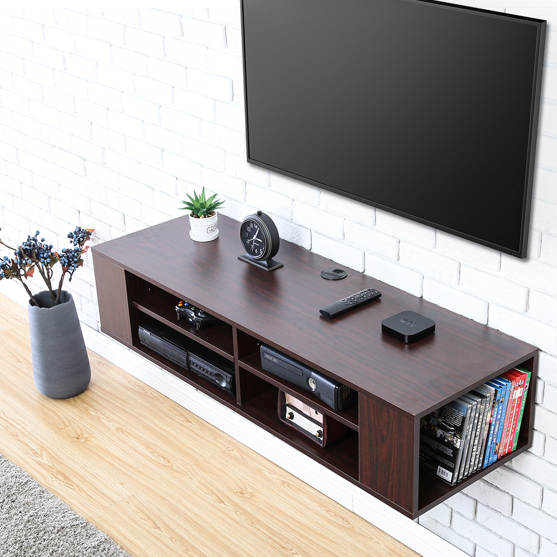 FITUEYES Floating TV Shelf Wall Mounted Entertainment Center Media