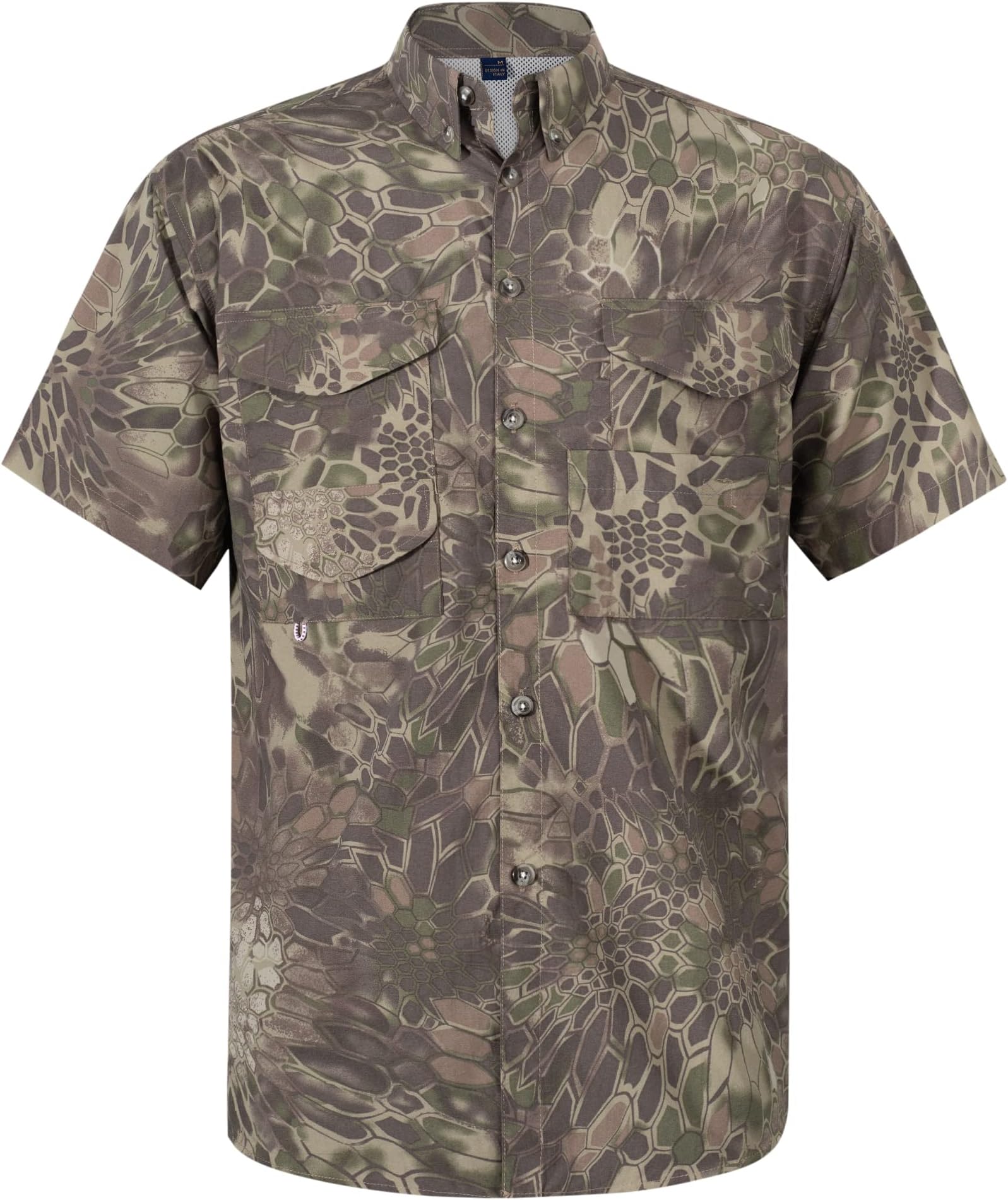 Alimens & GentleMens Short Sleeve Camouflage Fishing Shirt Quick Dry Outdoor Sun Protection Shirts