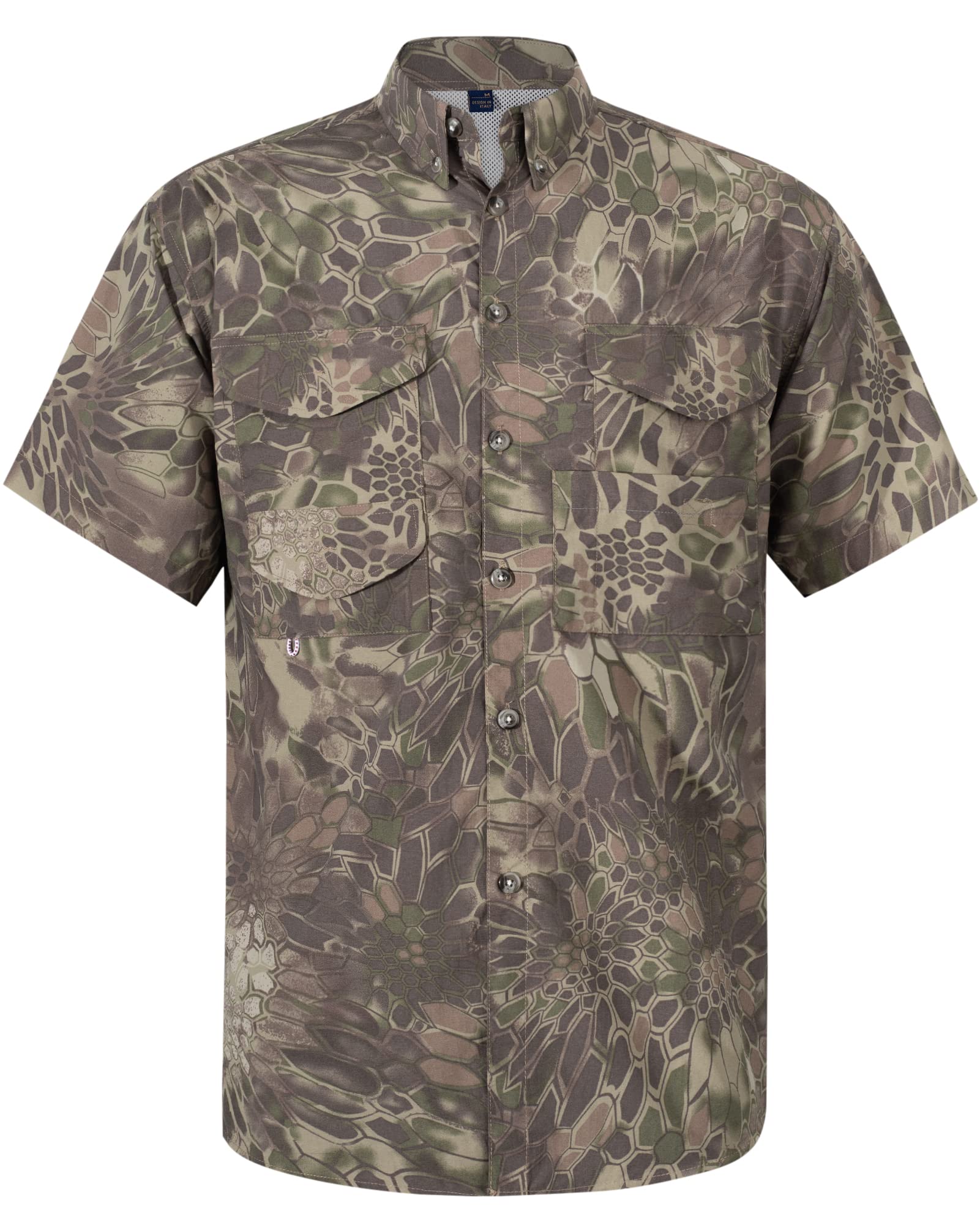 Alimens & GentleMens Short Sleeve Camouflage Fishing Shirt Quick Dry Outdoor Sun Protection Shirts