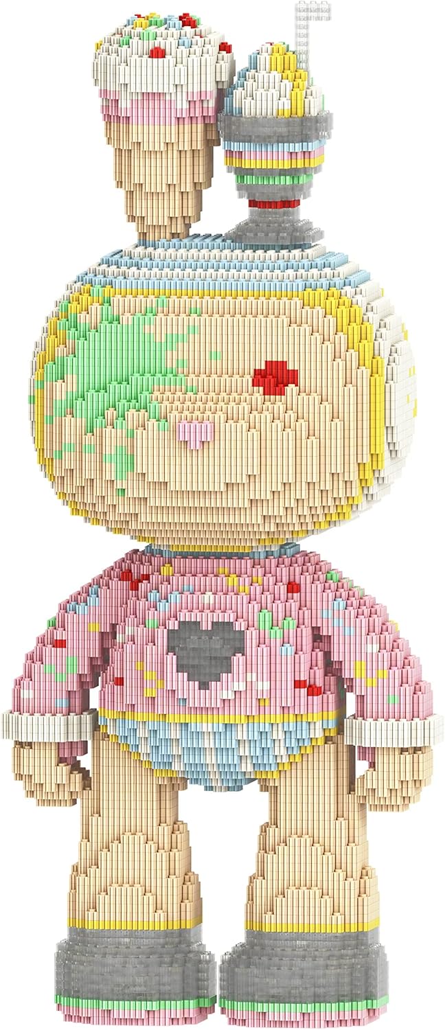 Amazon.com: BDYDT Animal Ice Cream Rabbit Micro Building Blocks Set ...