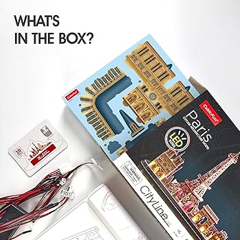 PARISPARISCUBE LITEα Amazon.com: CubicFun 3D Puzzle LED Paris Cityline, 115