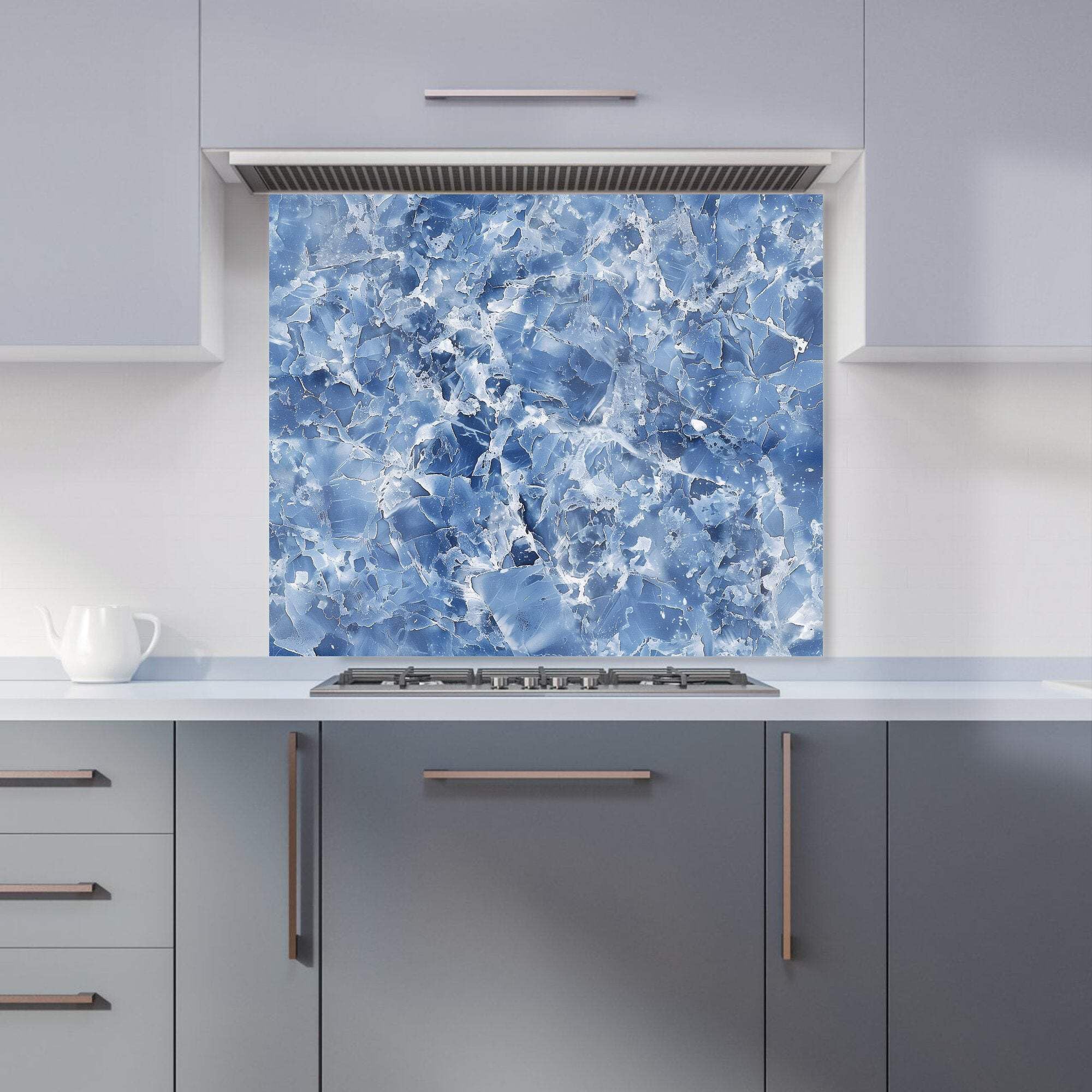 Warren Reed - Coastal Blue Quartz Effect Kitchen Splashback - 900mm x 750mm