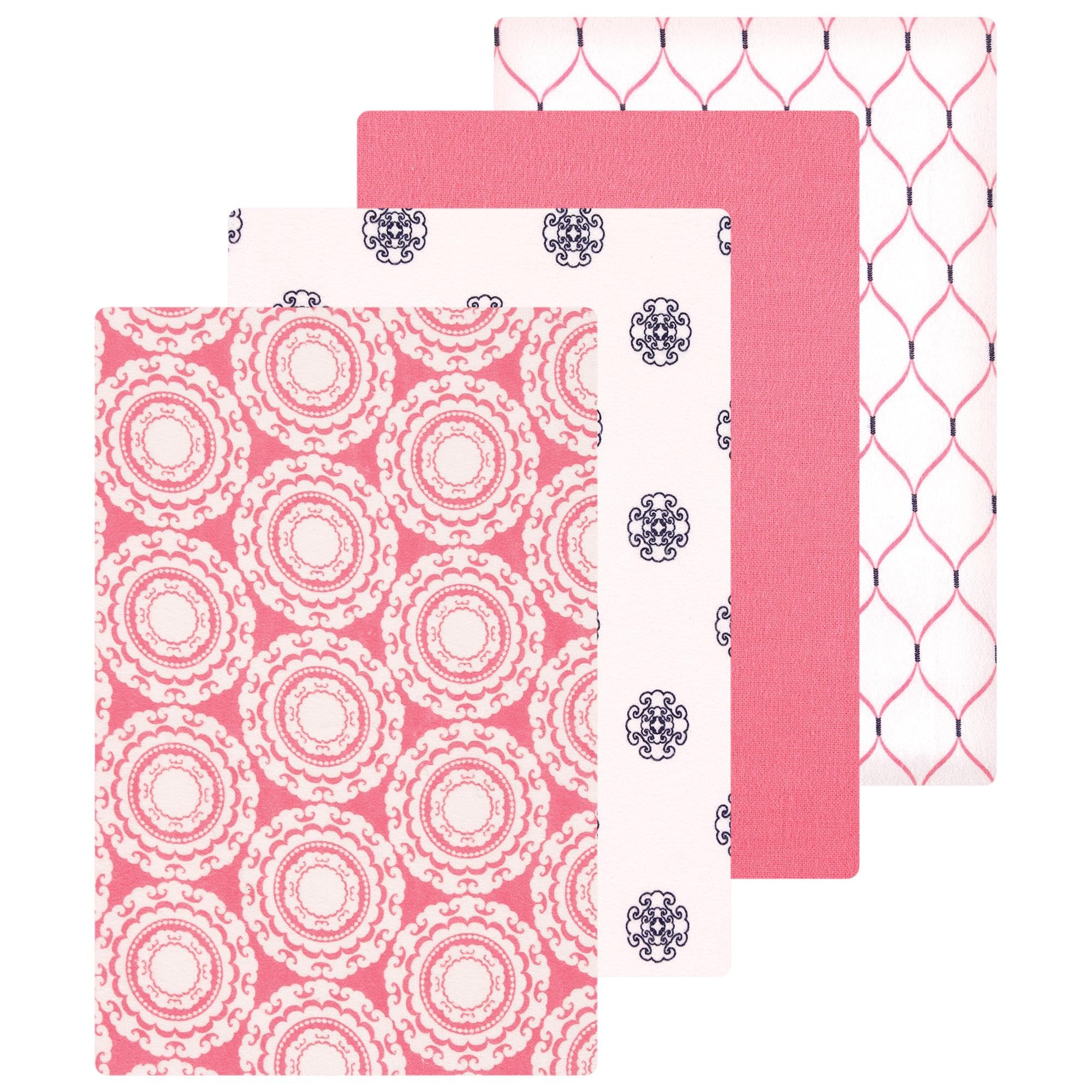Luvable Friends Little Treasure Flannel Receiving Blankets 4pk