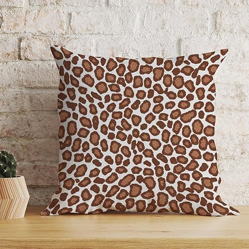 Vista 60 de Funda de cojín con estampado de guepardo rosa intenso, cojín cuadrado con estampado de animales fucsia, funda de almohada decorativa para el hogar