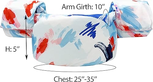 Miniatura 3 de TaktZeit Chaleco de natación para niños pequeños, flotadores para piscina de 30 a 50 libras, flotadores para brazos para niños