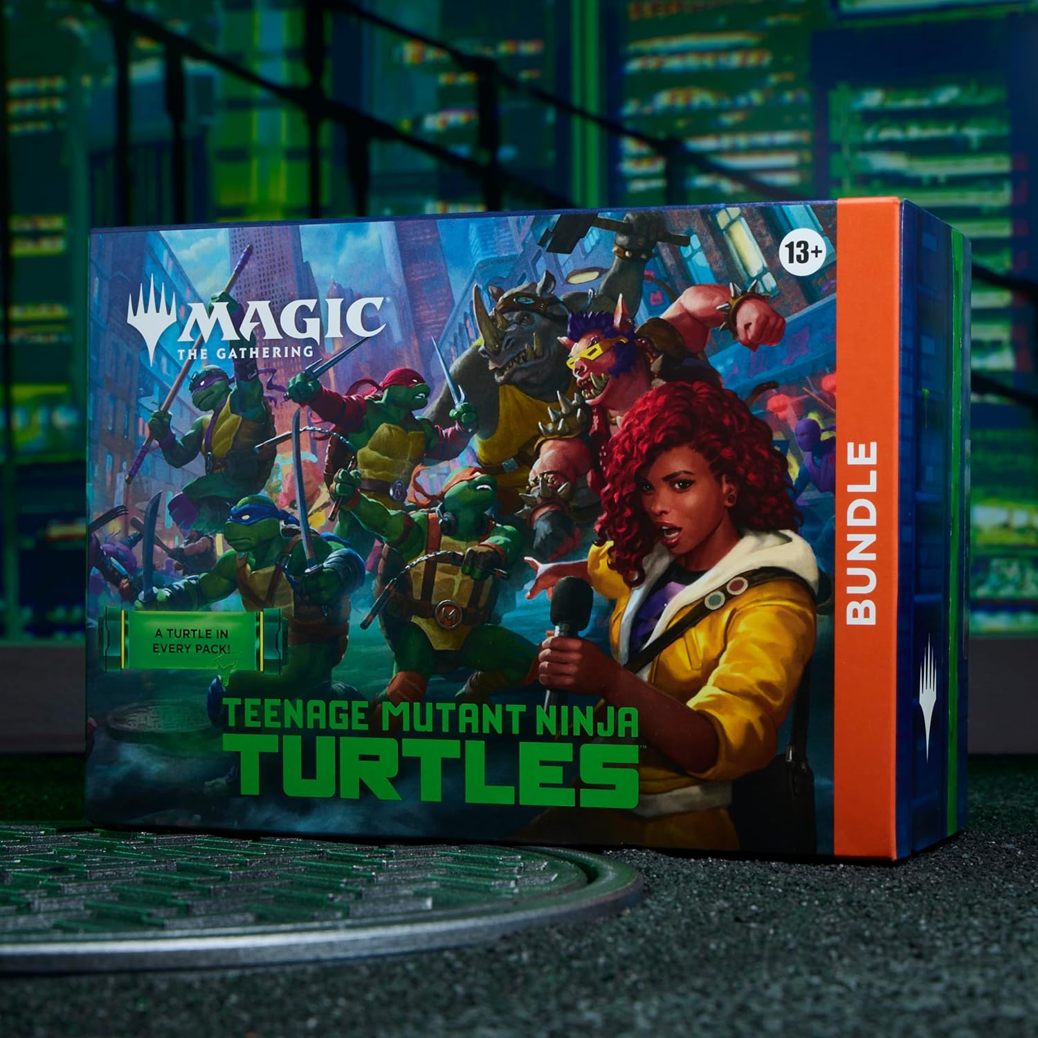 Magic: The Gathering | Teenage Mutant Ninja Turtles - Bundle | 9 Play Boosters, 30 Lands, Foil Alt-Art Promo Card + Exclusive Accessories | Collectible Trading Card Game