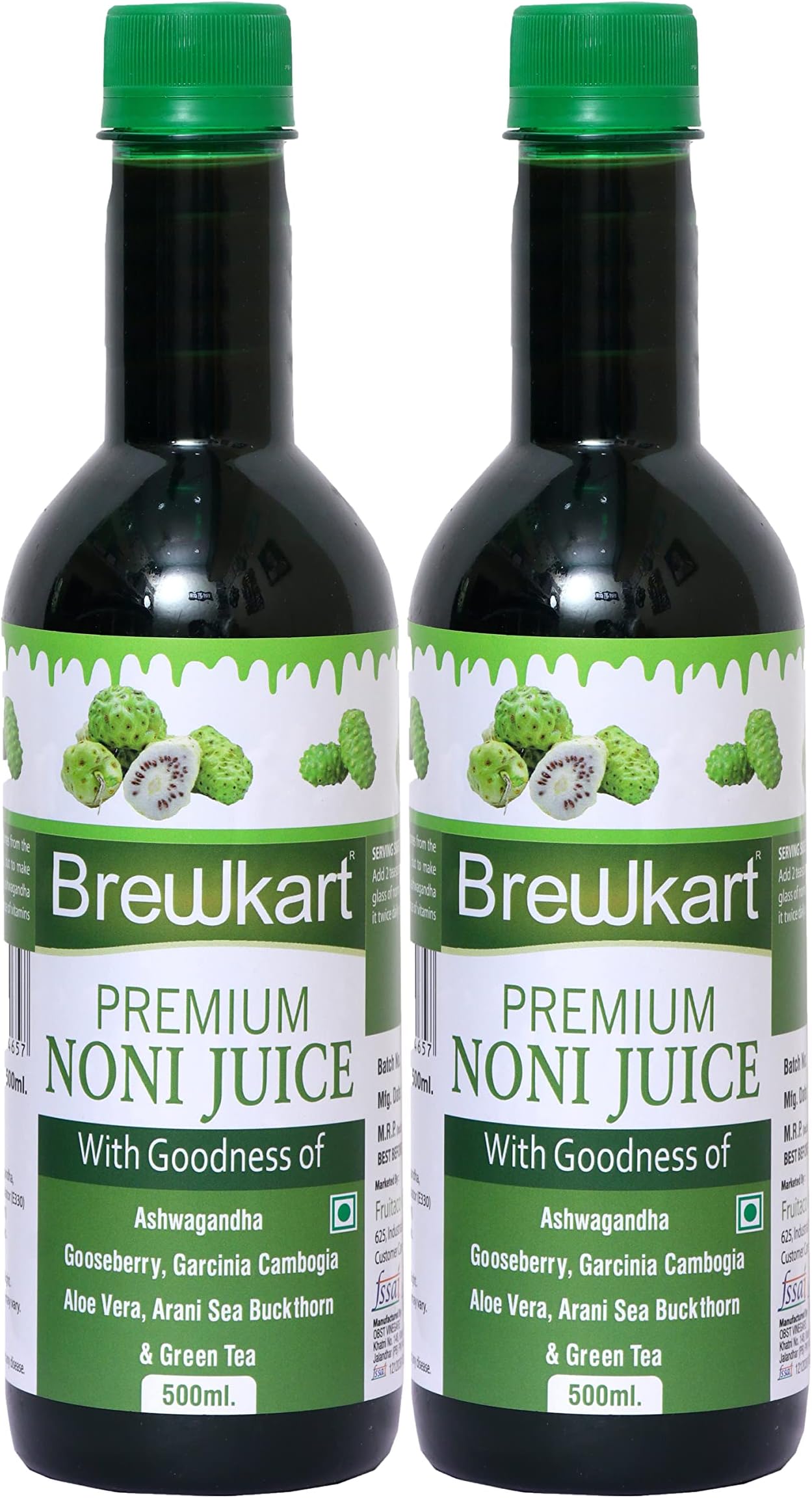 Brewkart Noni Juice 1000ml Pack of 2