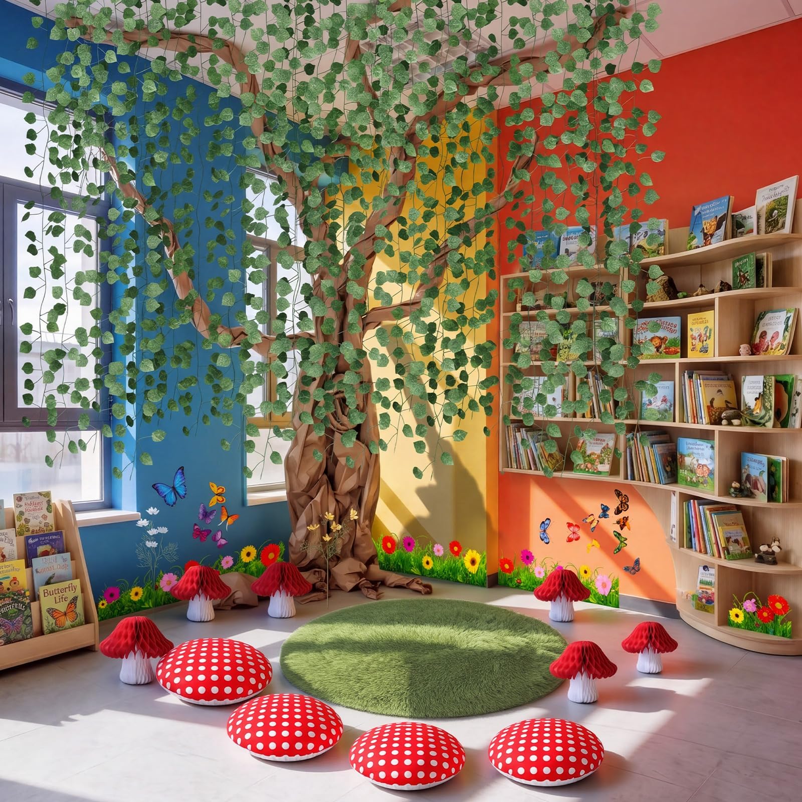 Photo 1 of Fullhawl 52 Pc Forest Classroom Reading Corner Decor Set