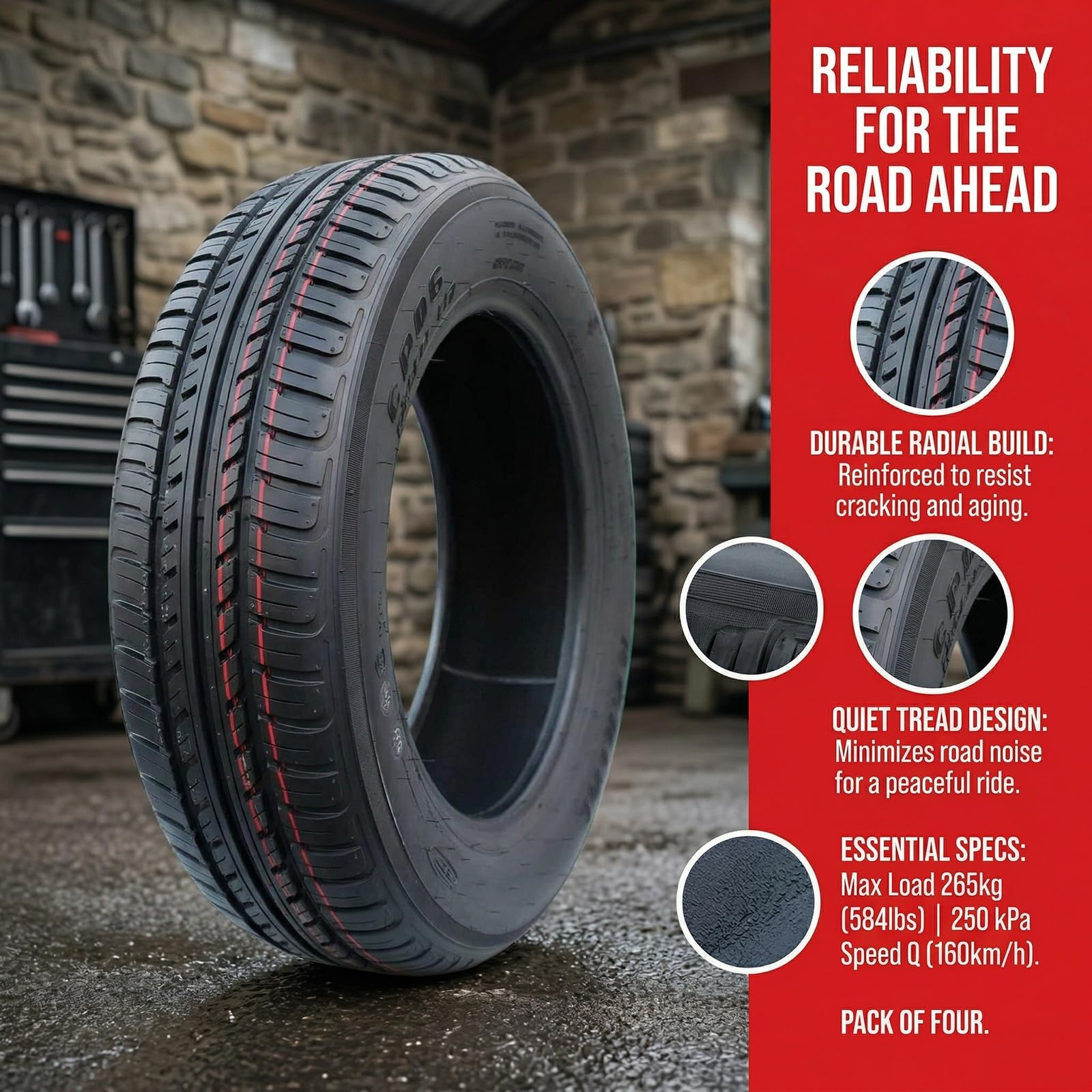 4PC 135/70R-12 Opona Radialna dla Felgi 12 Cali 135/70R/12 Wytrzymała 65Q 250kPa 135 70R 12 dla Mikrosamochodu Niskoprędkościowego Pojazdu Elektrycznego