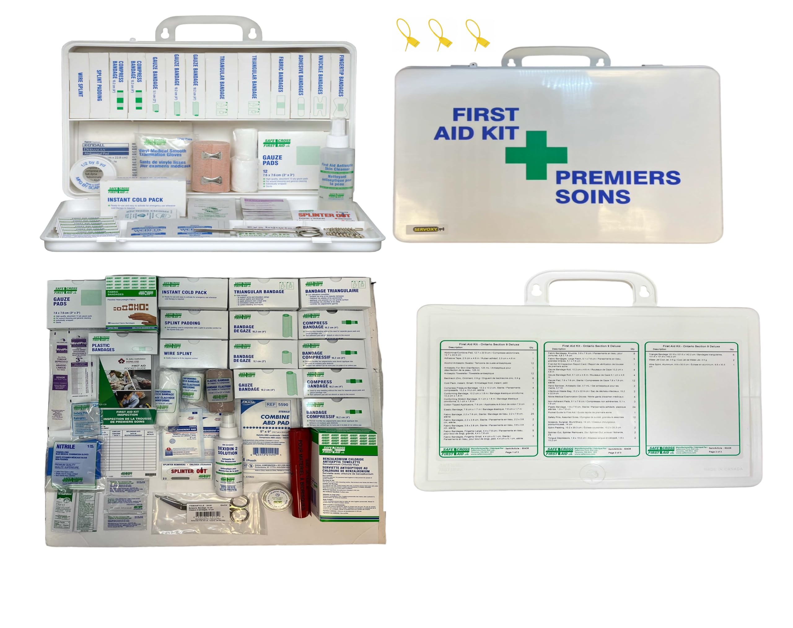 Ontario, Section 9 Deluxe, 36 Unit, Plastic Box first aid Kit : Amazon ...