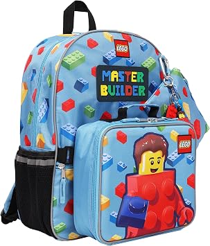 LEGO Master Builder Backpack Set with Detachable Lunch Box & Accessory Pouch by CONCEPT ONE ACCESSORIES