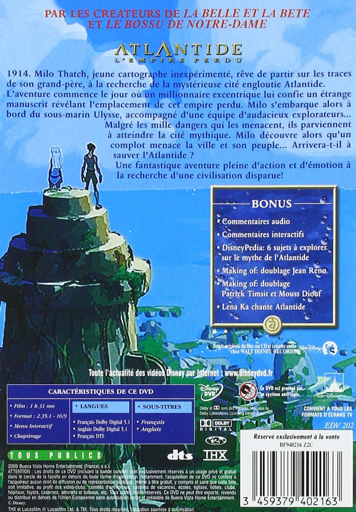 Image secondaire de Atlantide : L'Empire Perdu - Film d'Animation DVD