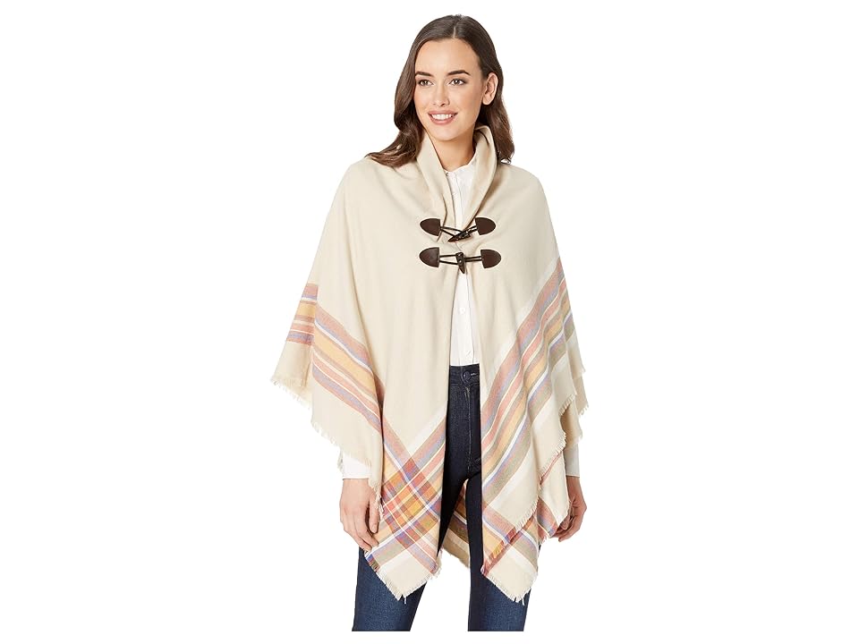 

Collection XIIX Plaid Bordered Toggle (Oat) Women's Clothing, Beige