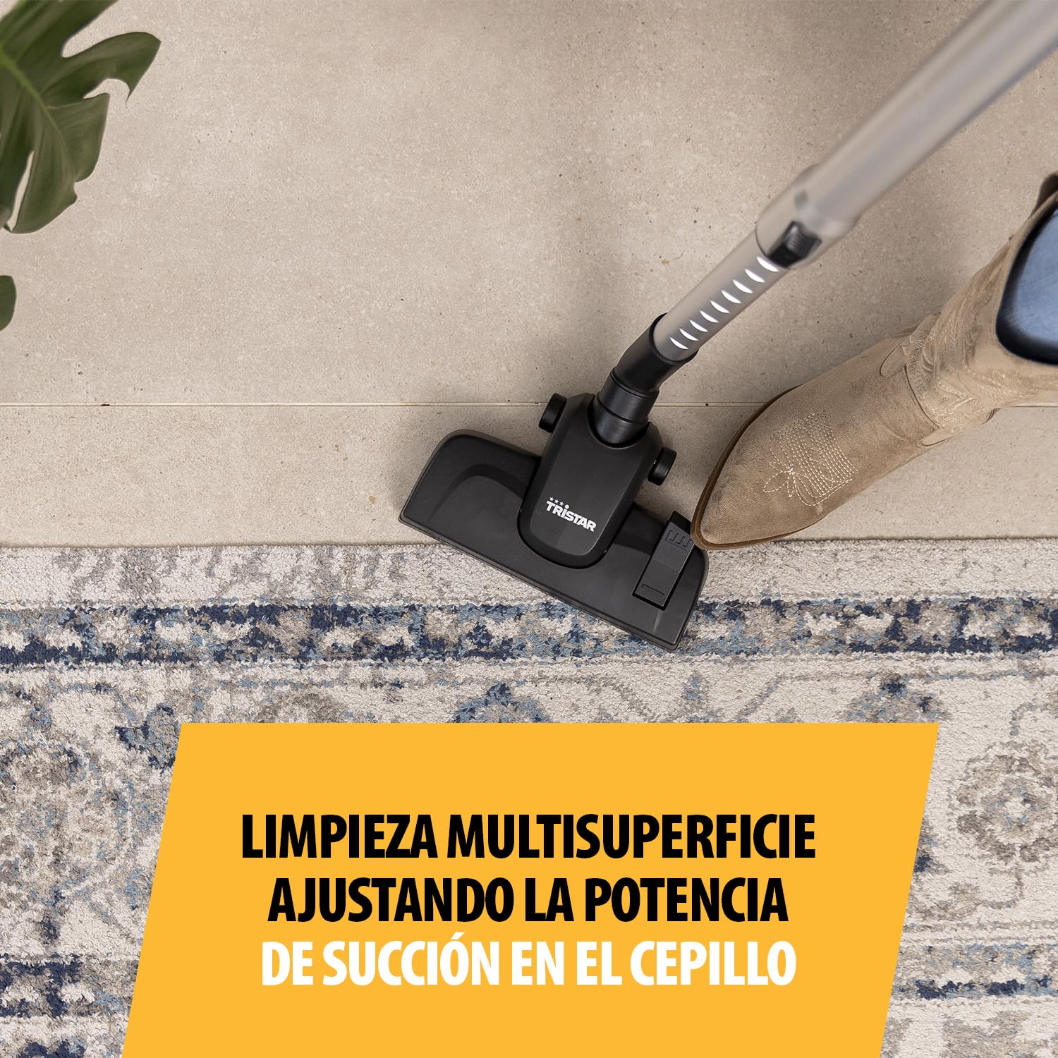 Tristar Aspirador de Varilla con Cable - función 2 en 1 - Principio multiciclón - Varilla telescópica - Accesorio Cepillo - sin Bolsa - SZ-2318