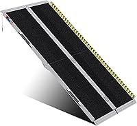 Vista 16 de Rampa portátil para silla de ruedas de 5 pies, rampa portátil plegable de aluminio antideslizante, rampas para sillas de ruedas para el hogar