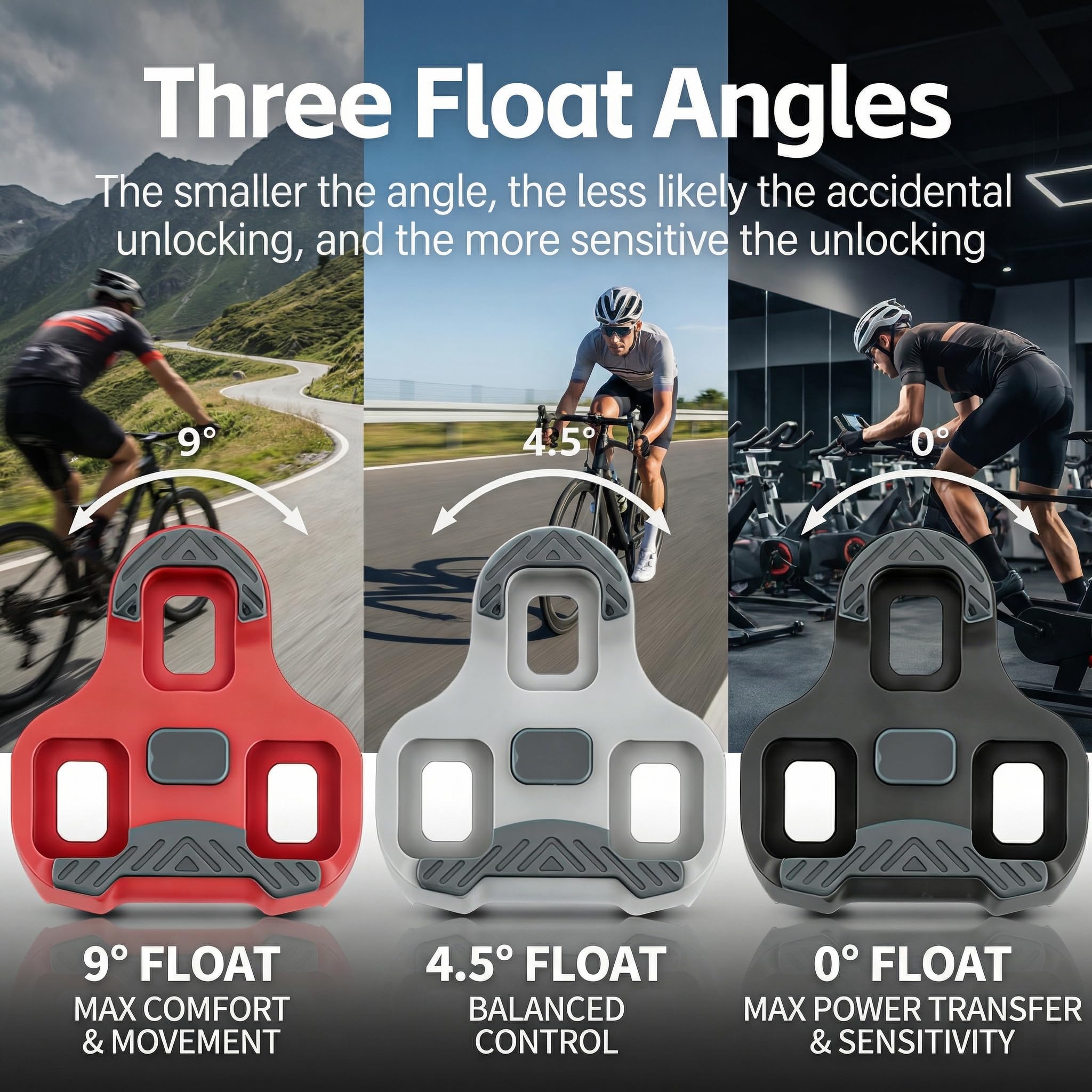 Knagi rowerowe kompatybilne z Look KEO Cleats do spiningu Peloton, klipsy do jazdy na rowerze halowym i górskim, MTB, zestaw klipsów rowerowych