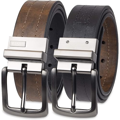 Levi's Men's Two-In-One Reversible Casual Jeans Belt
