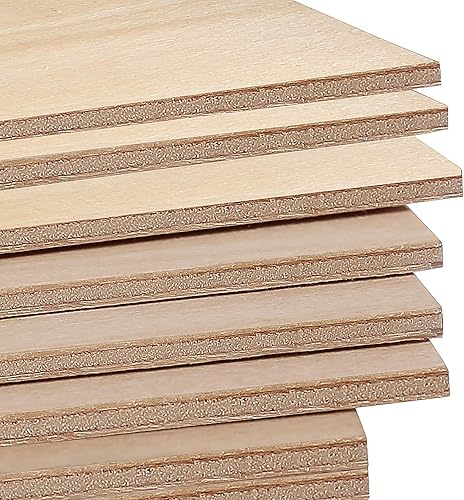 Miniatura 3 de KEILEOHO Paquete de 40 hojas de madera de balsa de 4 x 8 x 116 pulgadas, tablas de madera grandes y delgadas para manualidades, resistencia a la