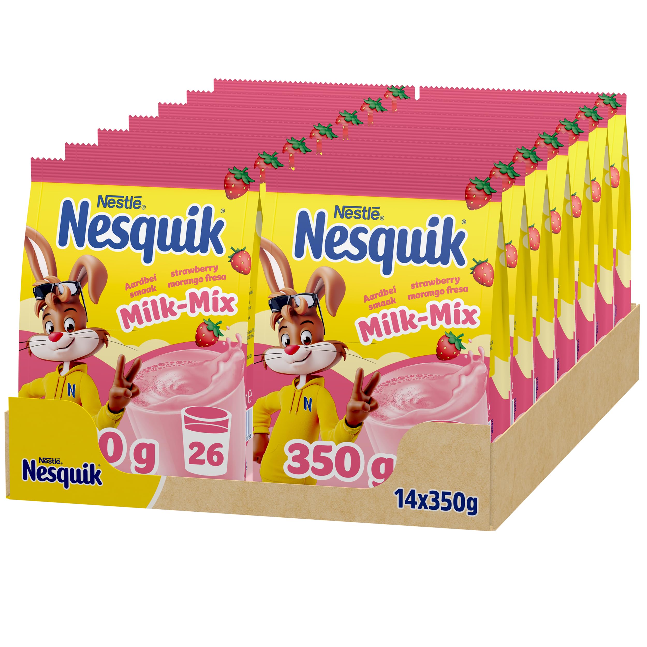 NESQUIK Nestlé Fresa, 14 bolsas de 350 g