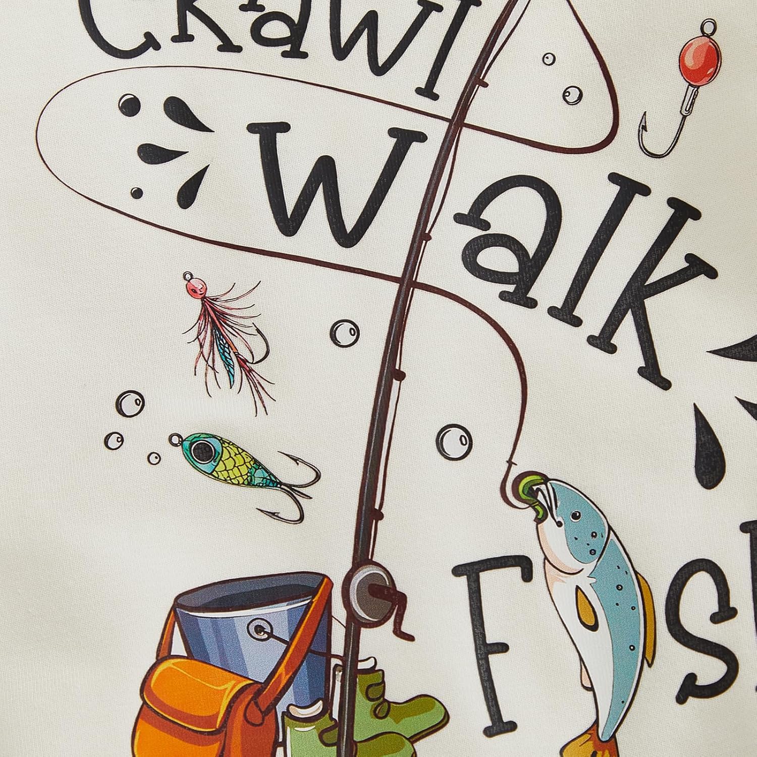 Kupretty Toddler Baby Boy Clothes Fishing Outfit Fish Crewneck Pullovers Sweatshirt + Graphic Pants 6 12 18 24 Month 2T - Image 4