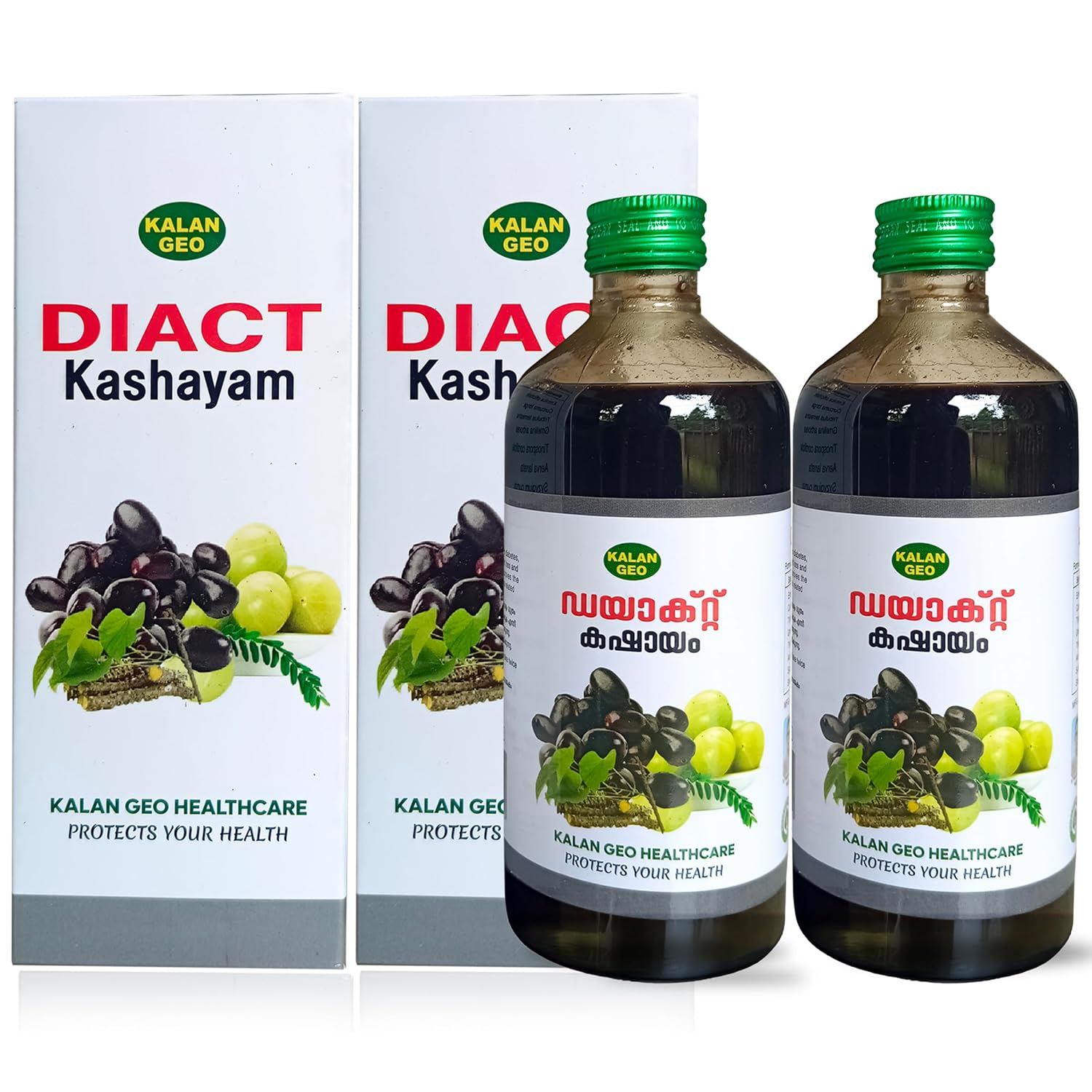 Diact Kashayam | Diabetes Care Herbal Drink with Amla | Supports Blood Sugar Control & Immunity | Ayurvedic Tonic for Men & Women | Natural Sugar Balance Supplement (pack of 2)