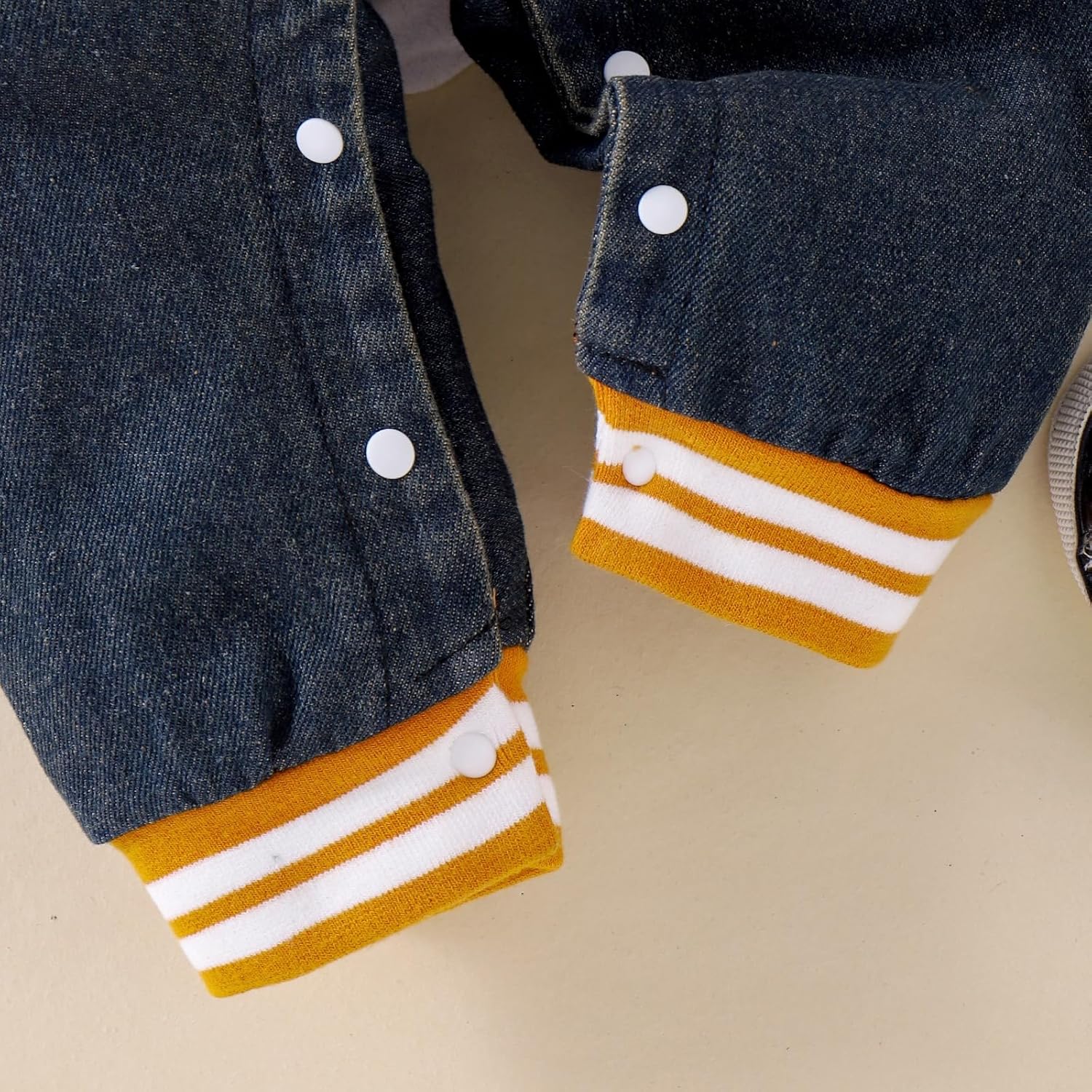 Baby Boy Clothes Fall Winter Outfits Long Sleeve Striped Romper Cute Cartoon Jeans Overalls Pants Set 0-18 Months - Image 6