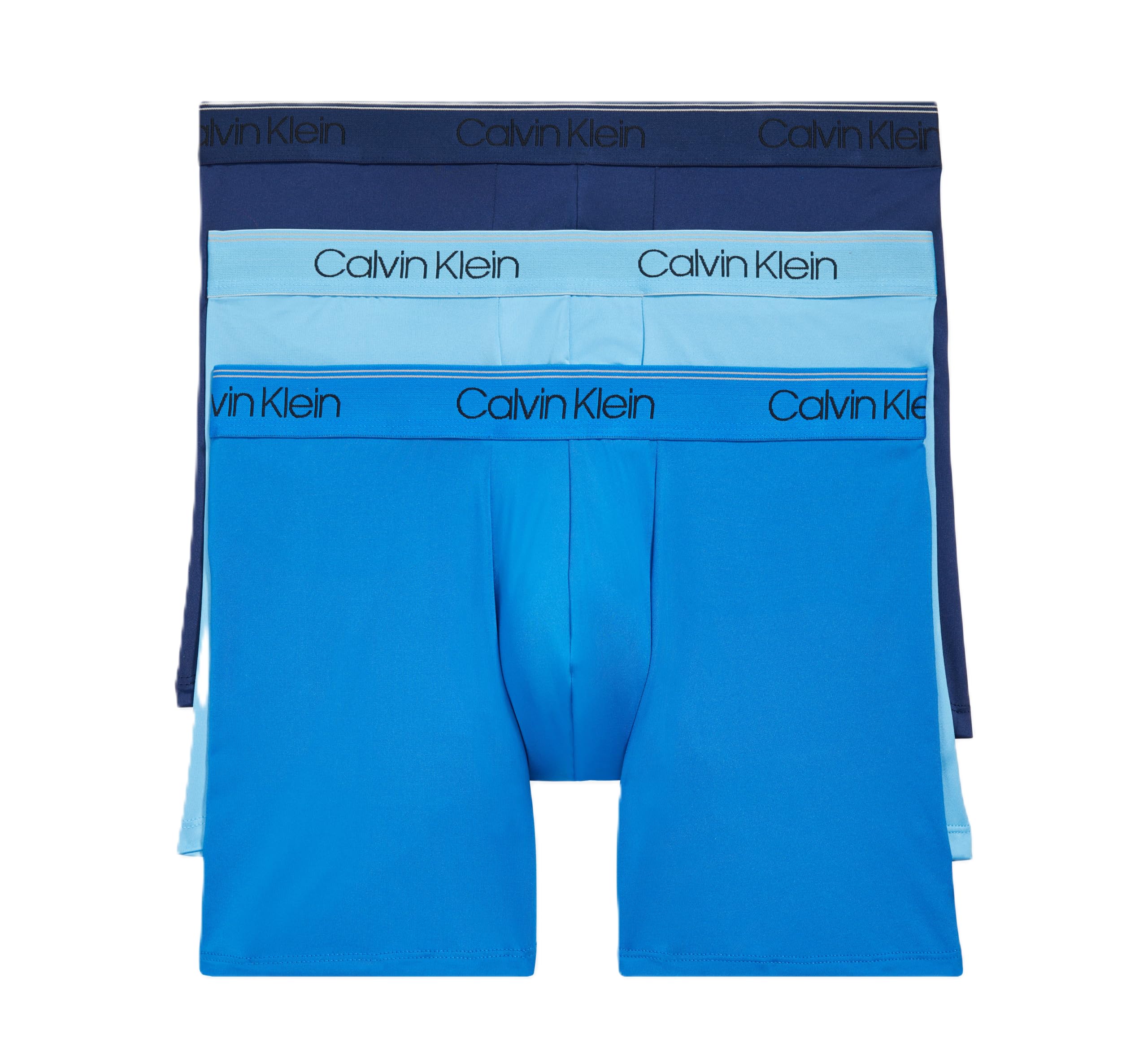 Calvin Klein Calzoncillos Tipo bóxer Micro elásticos, Paquete de 3 - Azul - Large