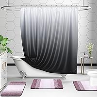 Vista 219 de OLANLY Juego de 2 alfombras de baño de 2 piezas, alfombras de baño de microfibra suave y absorbente y alfombra de inodoro con contorno