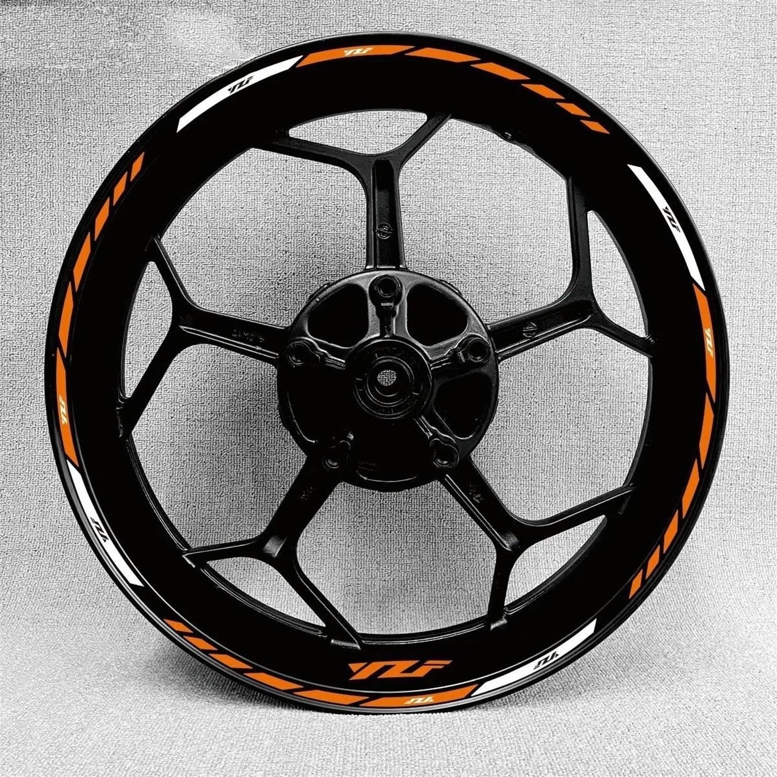 Motorcycle Reflective Wheel Stickers Rim Decal for Yamaha R1 R15 R125 R6 R7 MT-09 MT09 MT07 MT10 for Tracer(Color9)