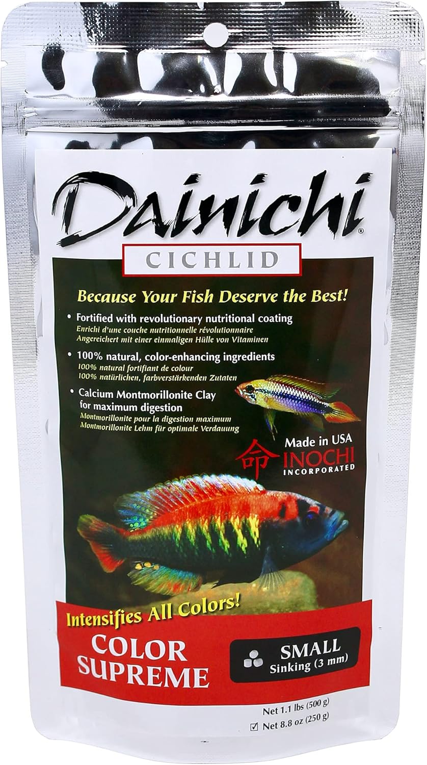 Dainichi Cichlid Color Supreme, Sinking, Small Pellet, 8.8 Ounce