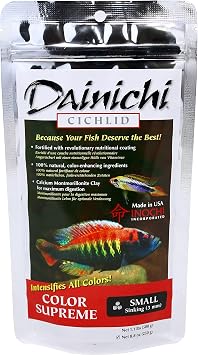 Dainichi Cichlid Color Supreme, Sinking, Small Pellet, 8.8 Ounce