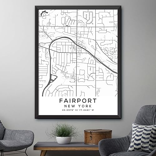 Miniatura 4 de Mapa de Fairport, Nueva York, Light 2 (16x20)