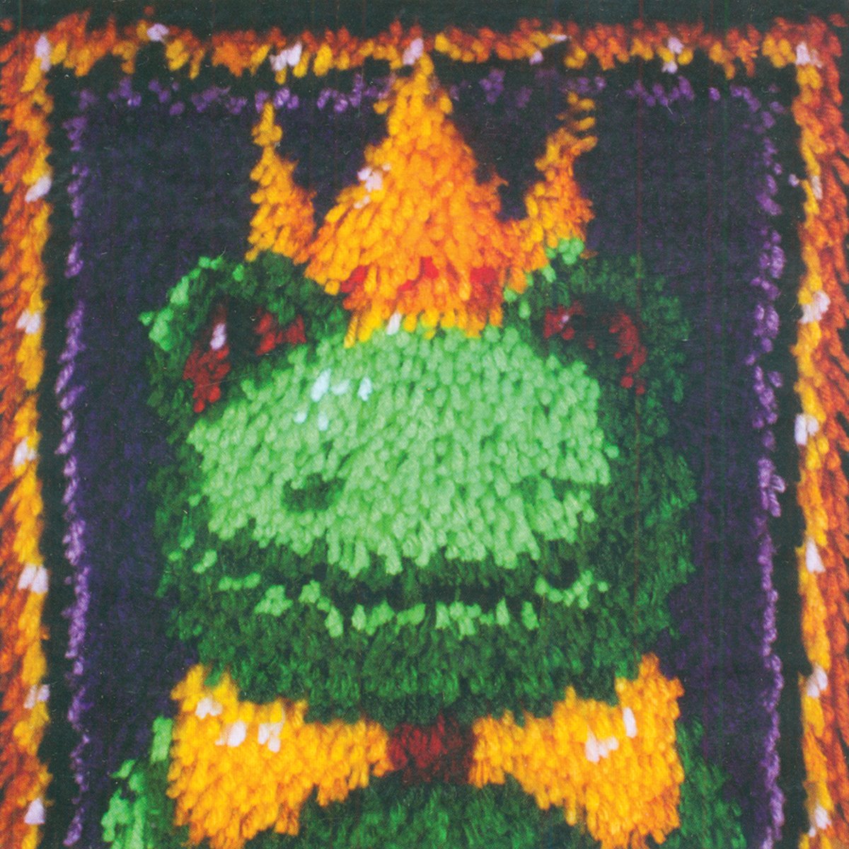Caron WonderArt 12x12 Latch Hook Kit: Frog Prince