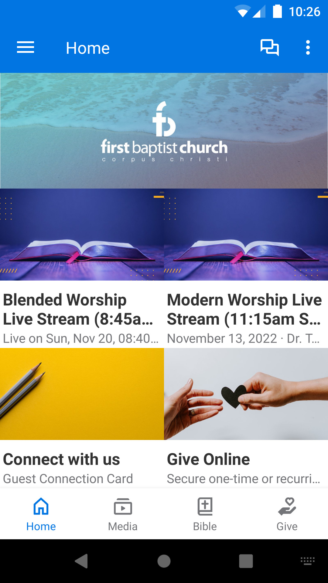 First Baptist Corpus for Android