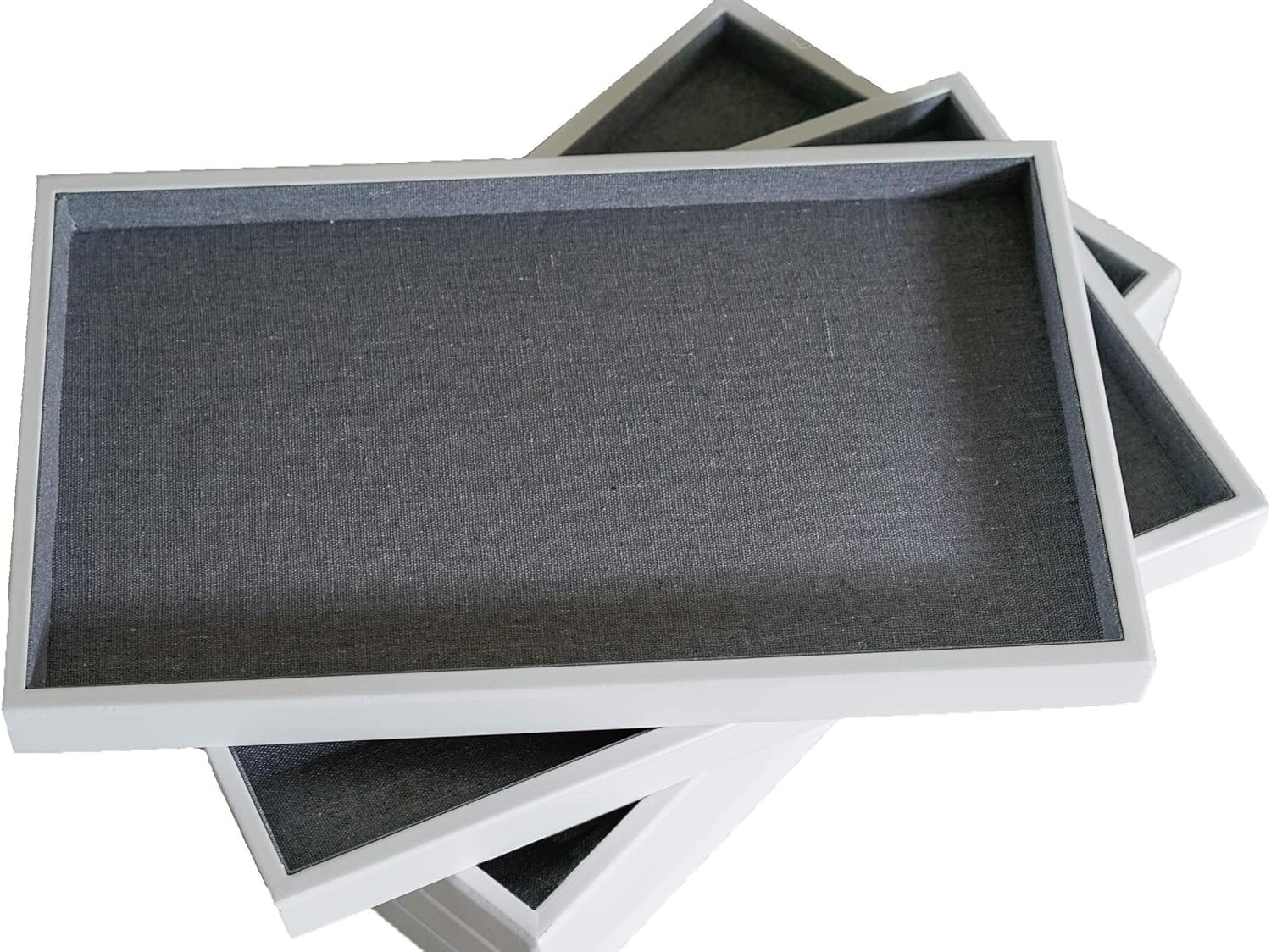 Hives and Honey, Grey Hives & Honey 5 Piece Stackable Tray Set, Linen : Home & Kitchen