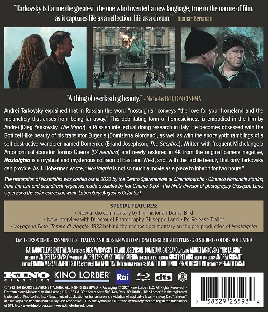 Nostalghia: Amazon.ca: Andrei Tarkovsky, Oleg Yankovsky